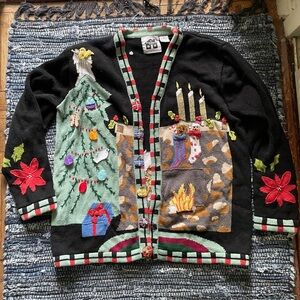 Vintage Christmas sweater with a unique, funky design